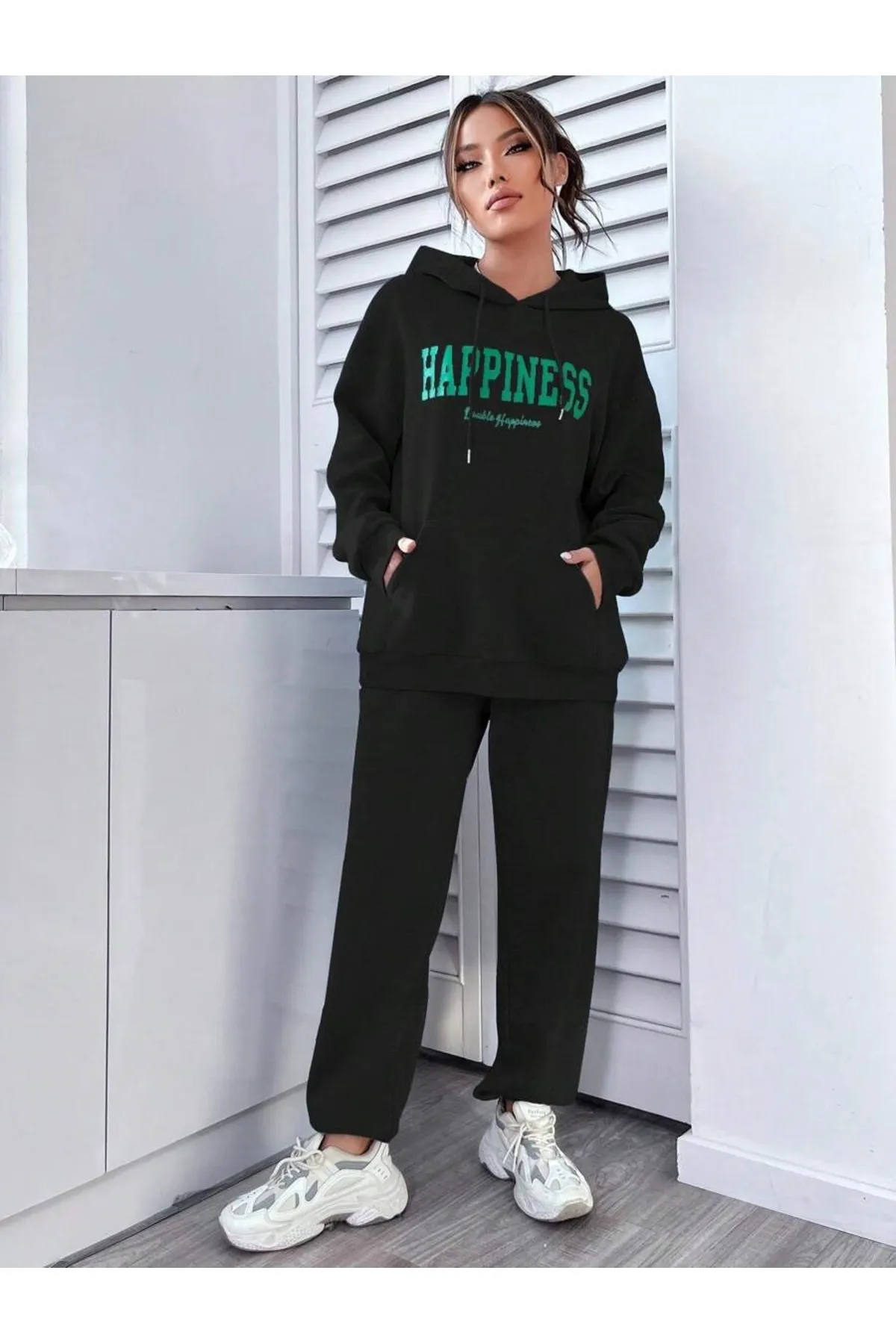 MOONBULL  Sport-Sweatsuit Set - Schwarz - Regular Fit