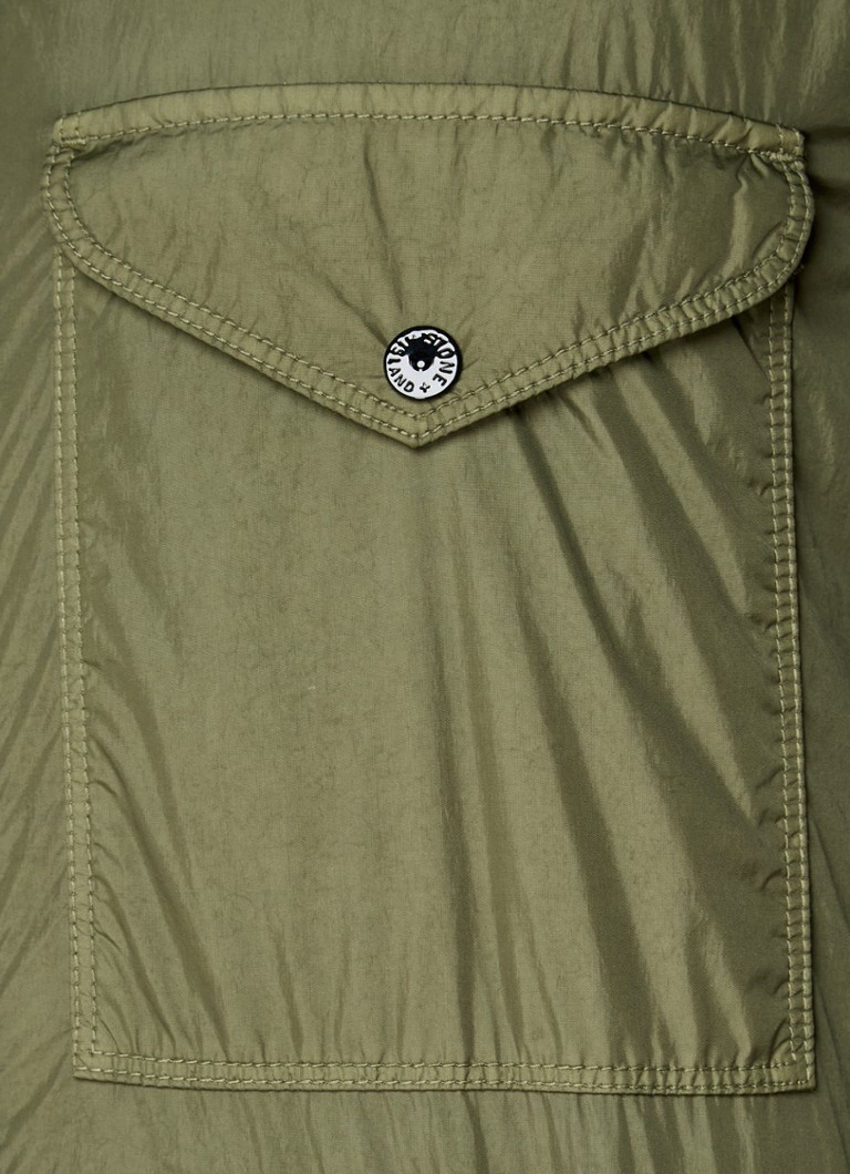 Stone Island Q0123 podstavljena jakna sa bočnim džepovima i logotipom