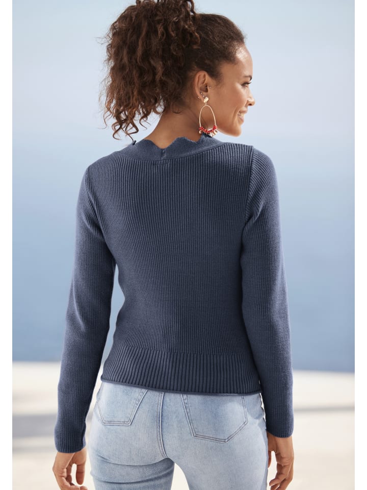 LASCANA Strickpullover in marine günstig kaufen