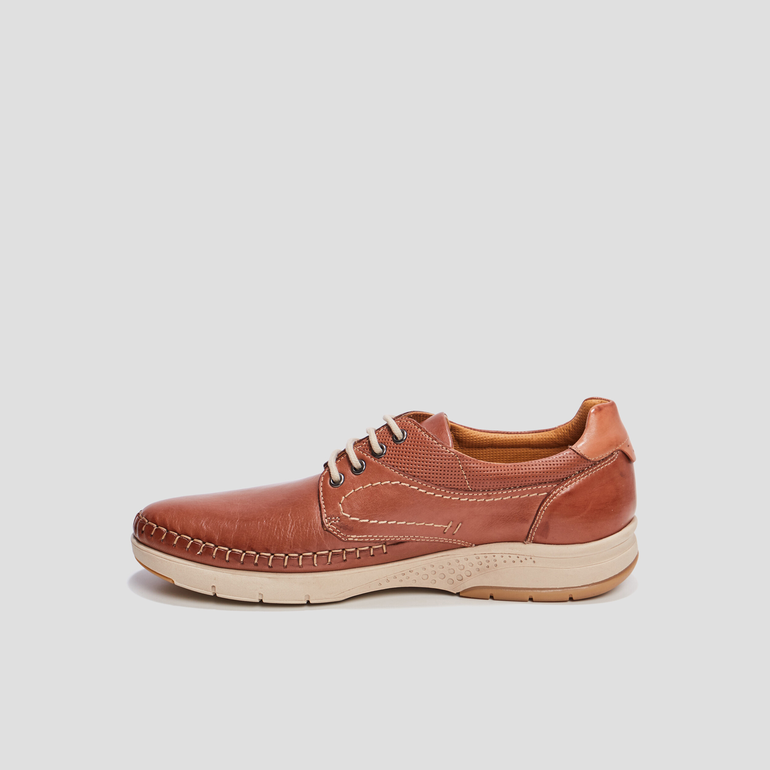 Derbies en cuir Walking marron homme | La Halle