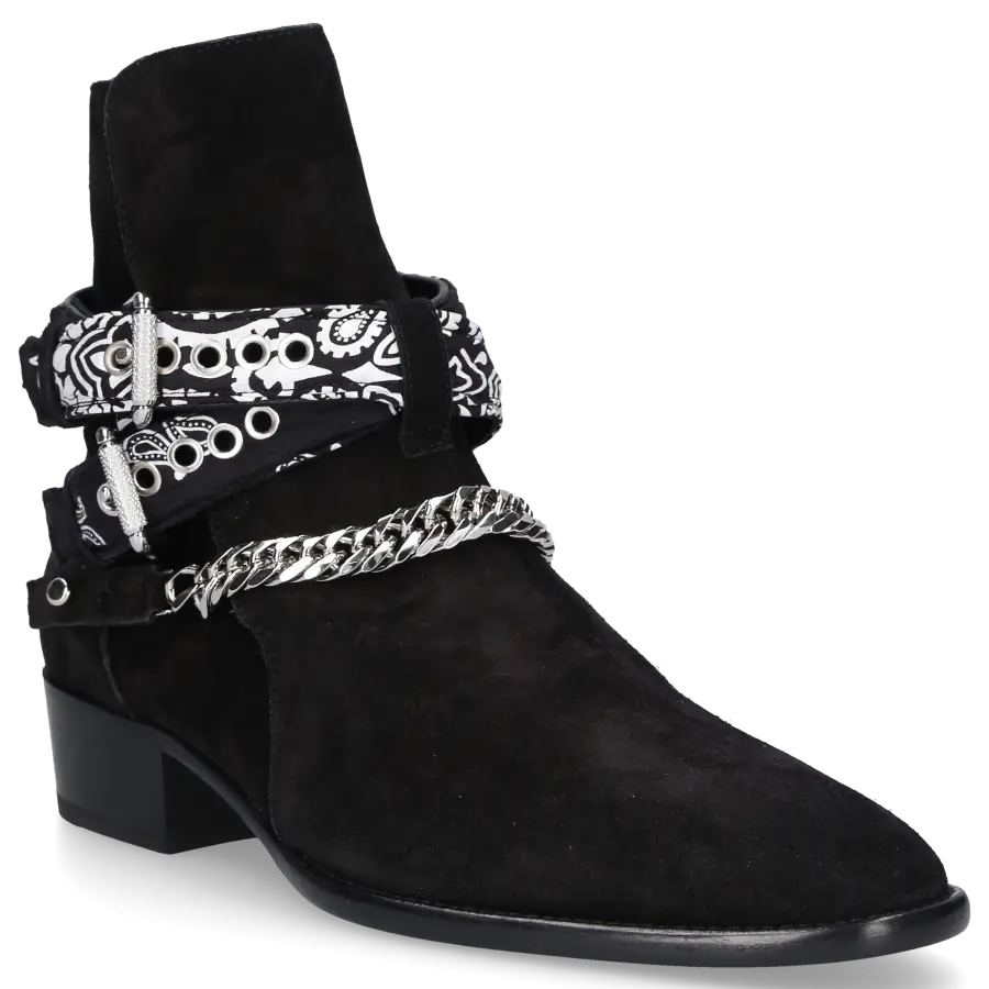 Amiri - Stiefeletten BANDANA BOOT Veloursleder - schwarz
