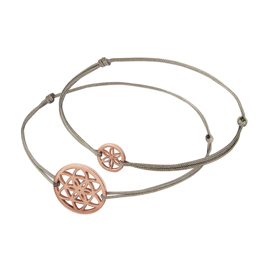 Elli Elli Bracelet Femmes motif Fleur de vie Basic en argent sterling 925 plaqué or ro Bracelet