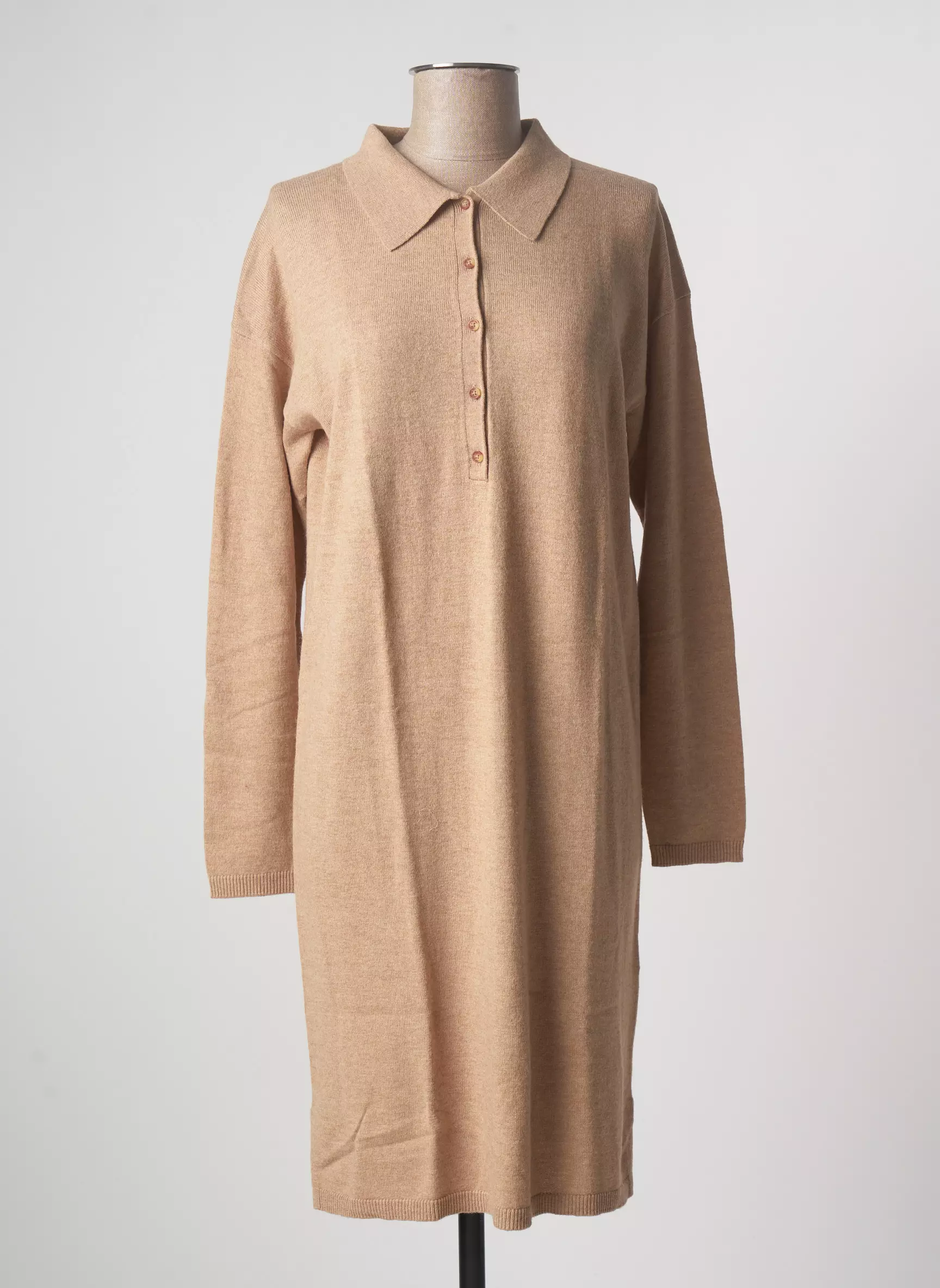 Yerse Robes Mi Longues Femme couleur marron