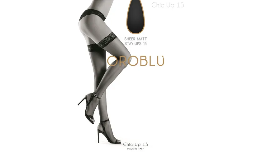 OROBLU Damen Halterlose Strümpfe Chic Up Daily 15 DEN suntouch