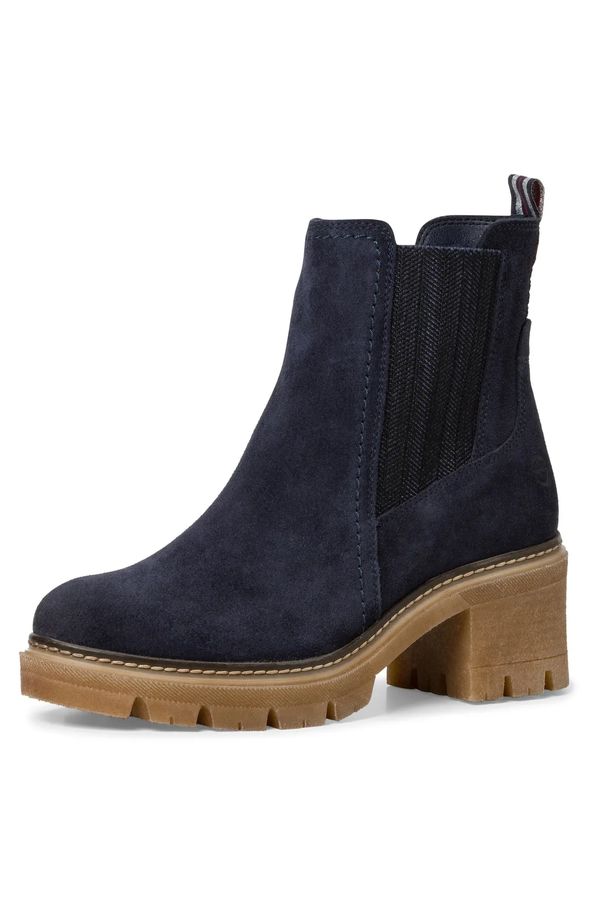 Tamaris  Damen Elegante Stiefelette 1-25936-41 Blau 805 Navy Leder mit TOUCH-IT