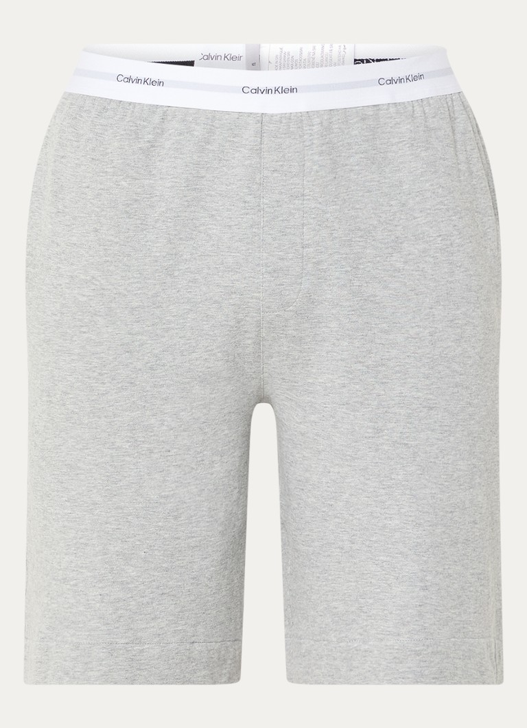 Calvin Klein pajama shorts with logo waistband and side pockets