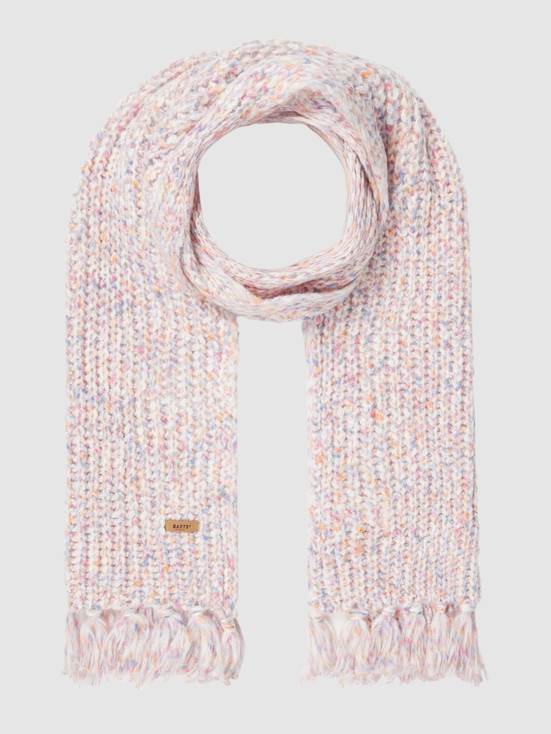 Schal mit Rippenstruktur Modell 'Joye' in offwhite
