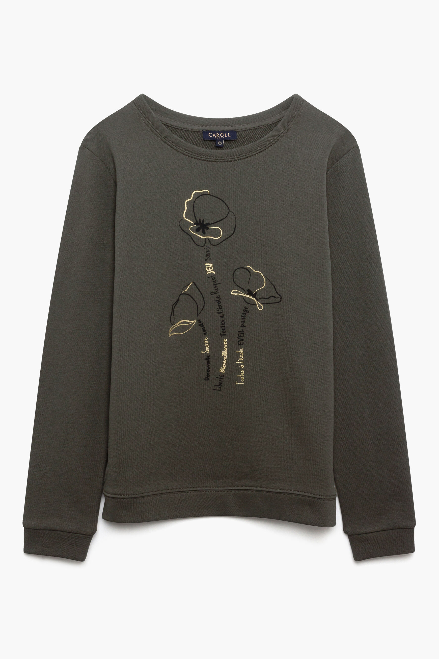 Sweat Jason vert kaki femme