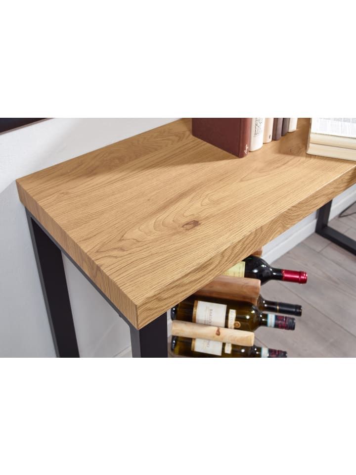 KADIMA DESIGN Konsolentisch Eiche-Dekor / Schwarz 120x39x75,5 cm Design Anrichte günstig kaufen onesize