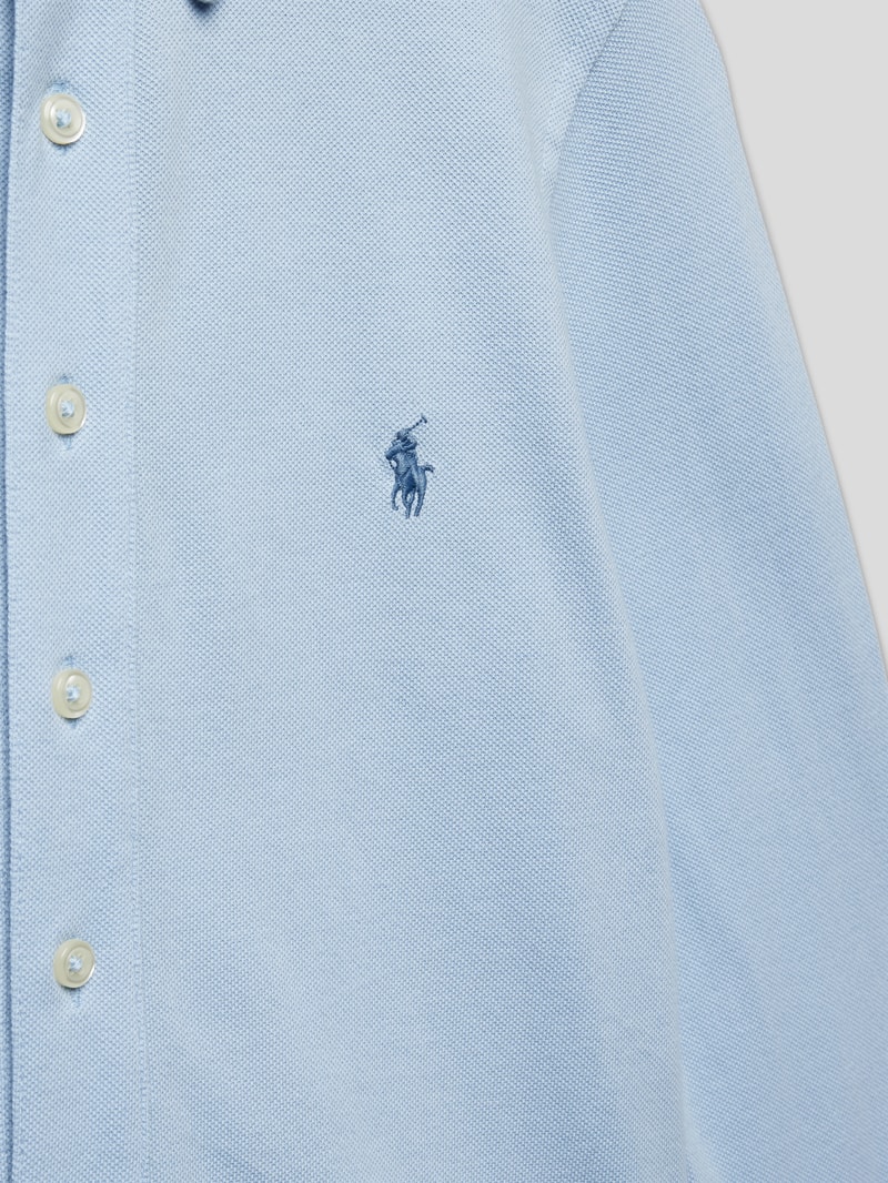 Hemd mit Label-Stitching in bleu