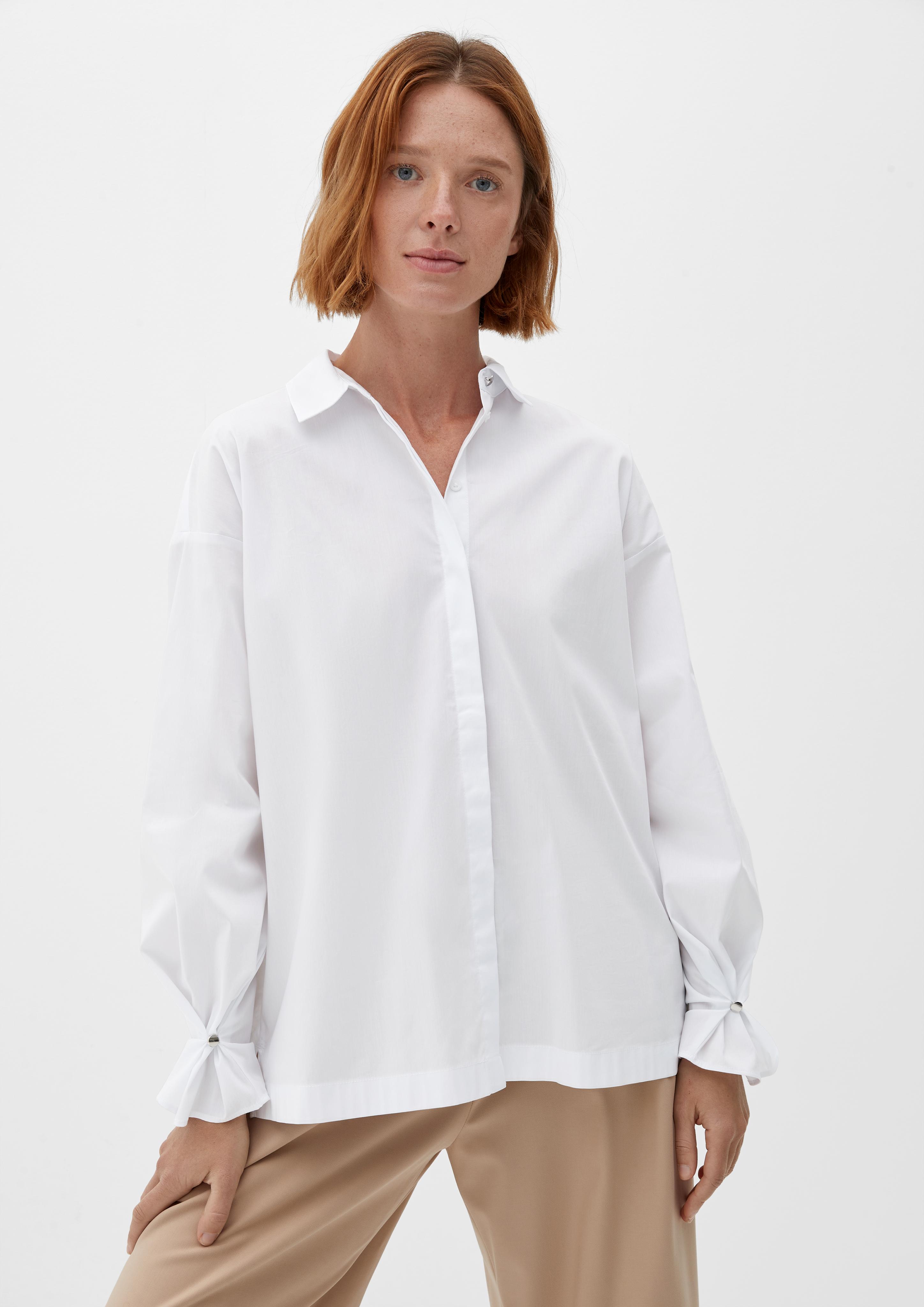 Popeline-Bluse aus Baumwollstretch  2121599-0100