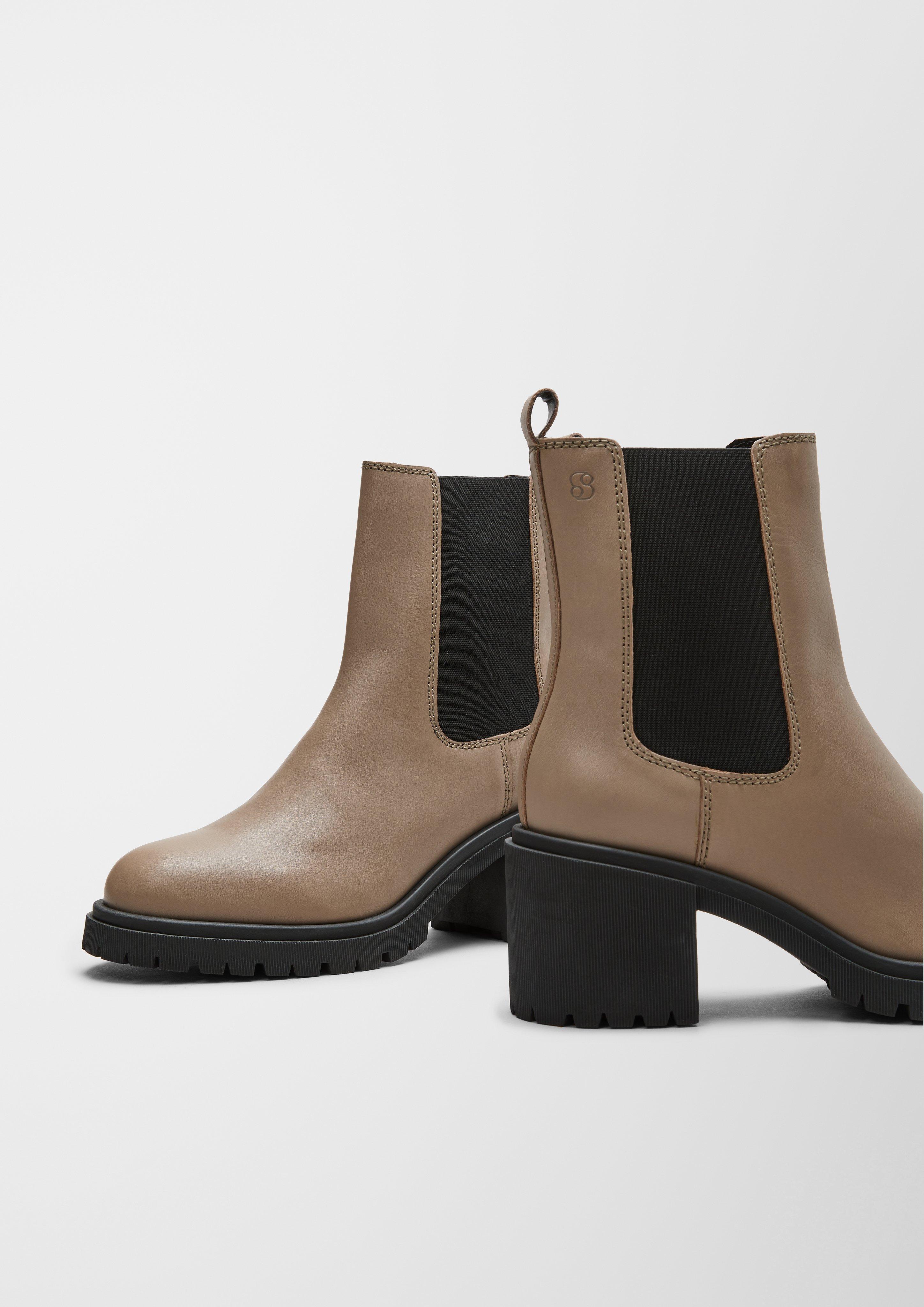 Lederstiefel mit Blockabsatz  6006626-341