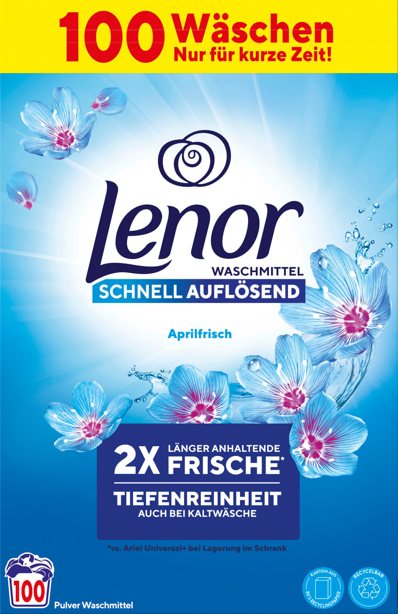 Vollwaschmittel Pulver Aprilfrisch, 100 Wl