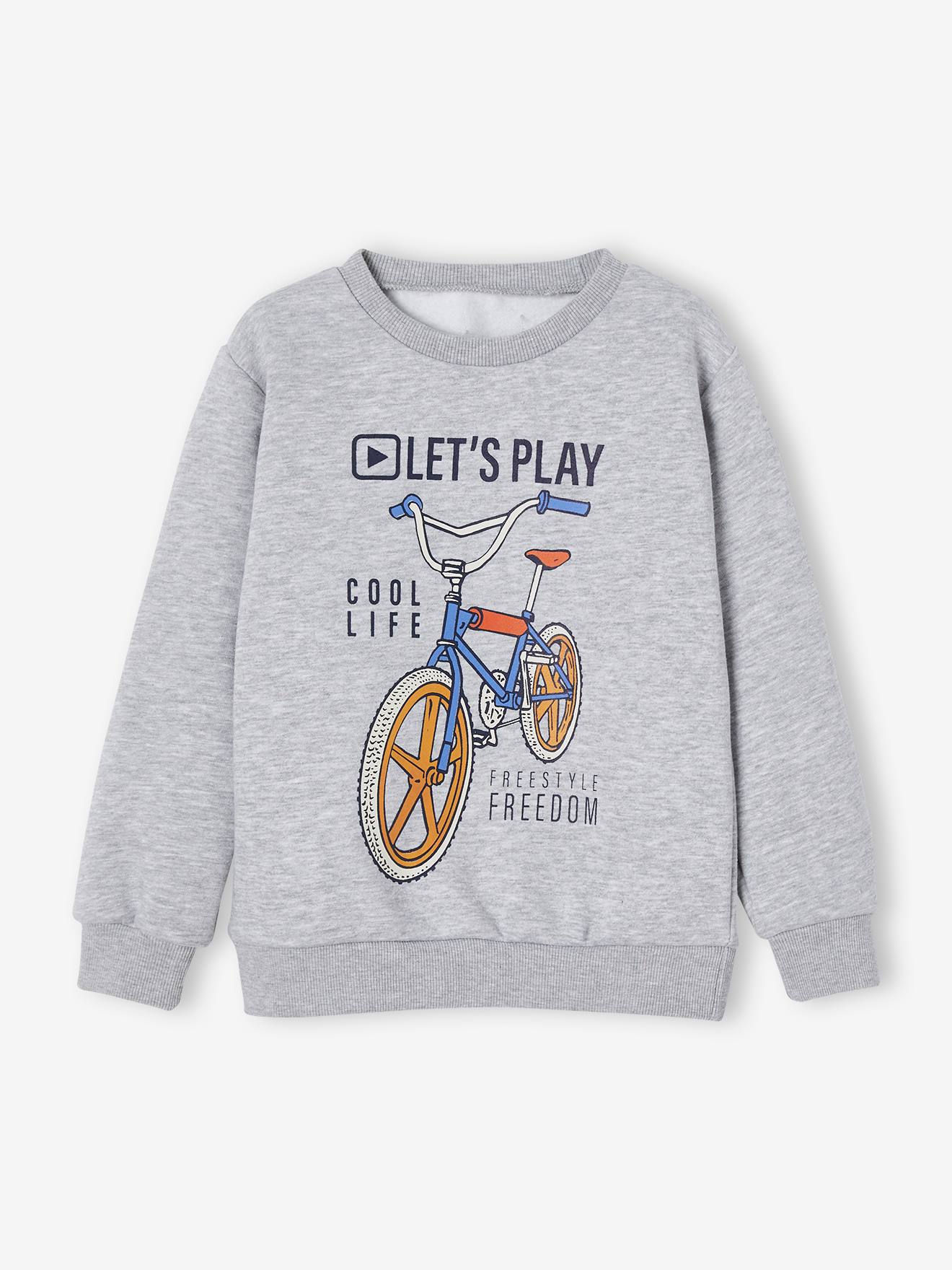Lot de 2 sweats garçon motifs BMX bleu nuit