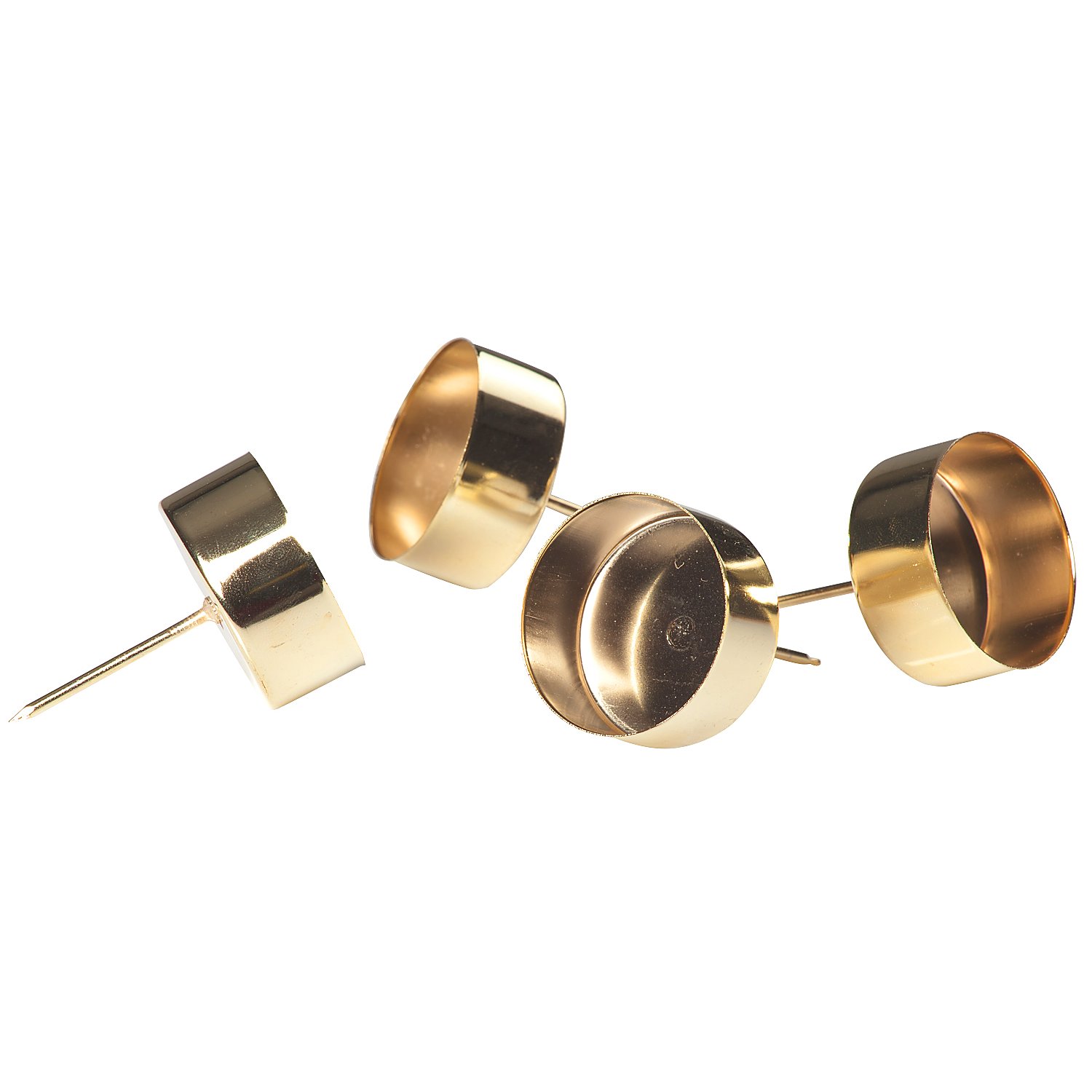 Teelichthalter, gold, 4 cm Ø, 4 Stück