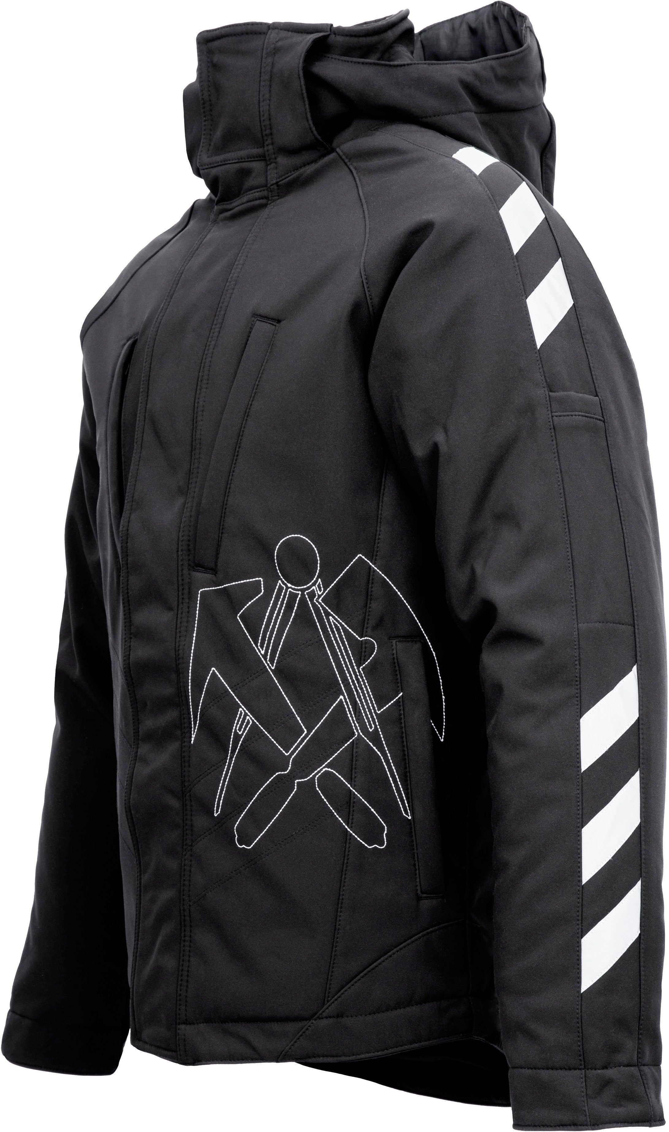 JOB Arbeitsjacke Dachdecker-Winter-Soft Shell Jacke schwarz