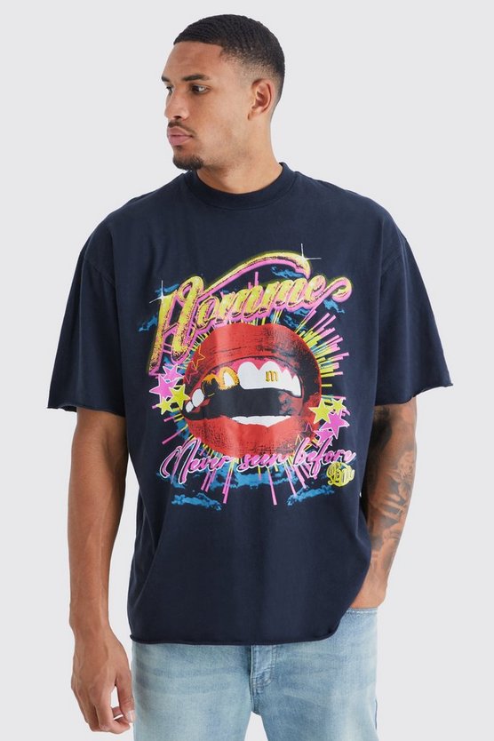 Tall Oversize T-Shirt mit Print