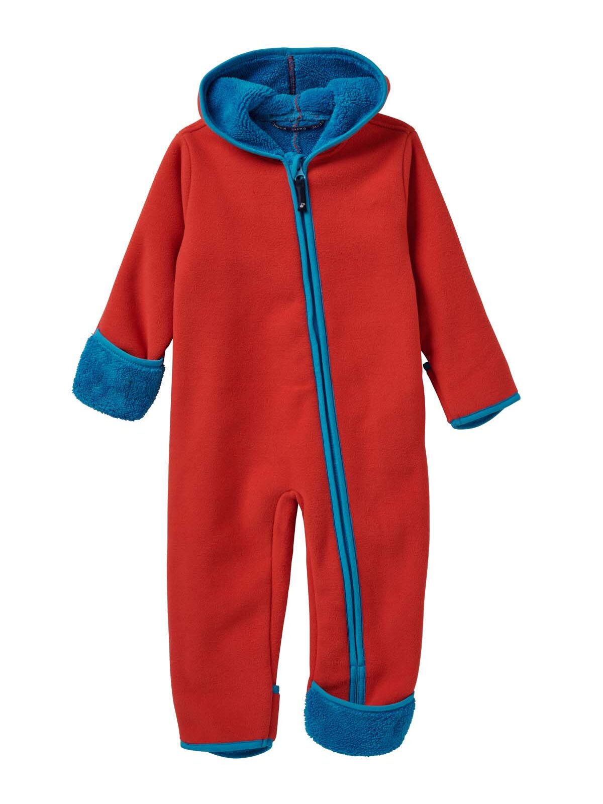 Kuschelfleece Overall, tomatenrot