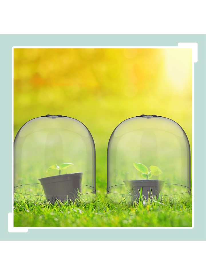 relaxdays 10 x Anzuchthaube in Transparent - (H)20 x Ø 25 cm günstig kaufen onesize