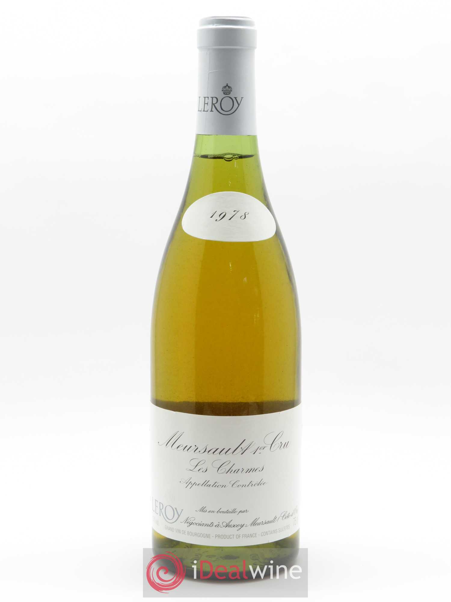 Meursault 1er Cru Les Charmes Leroy SA  1978 - Lot de 1 Bouteille
