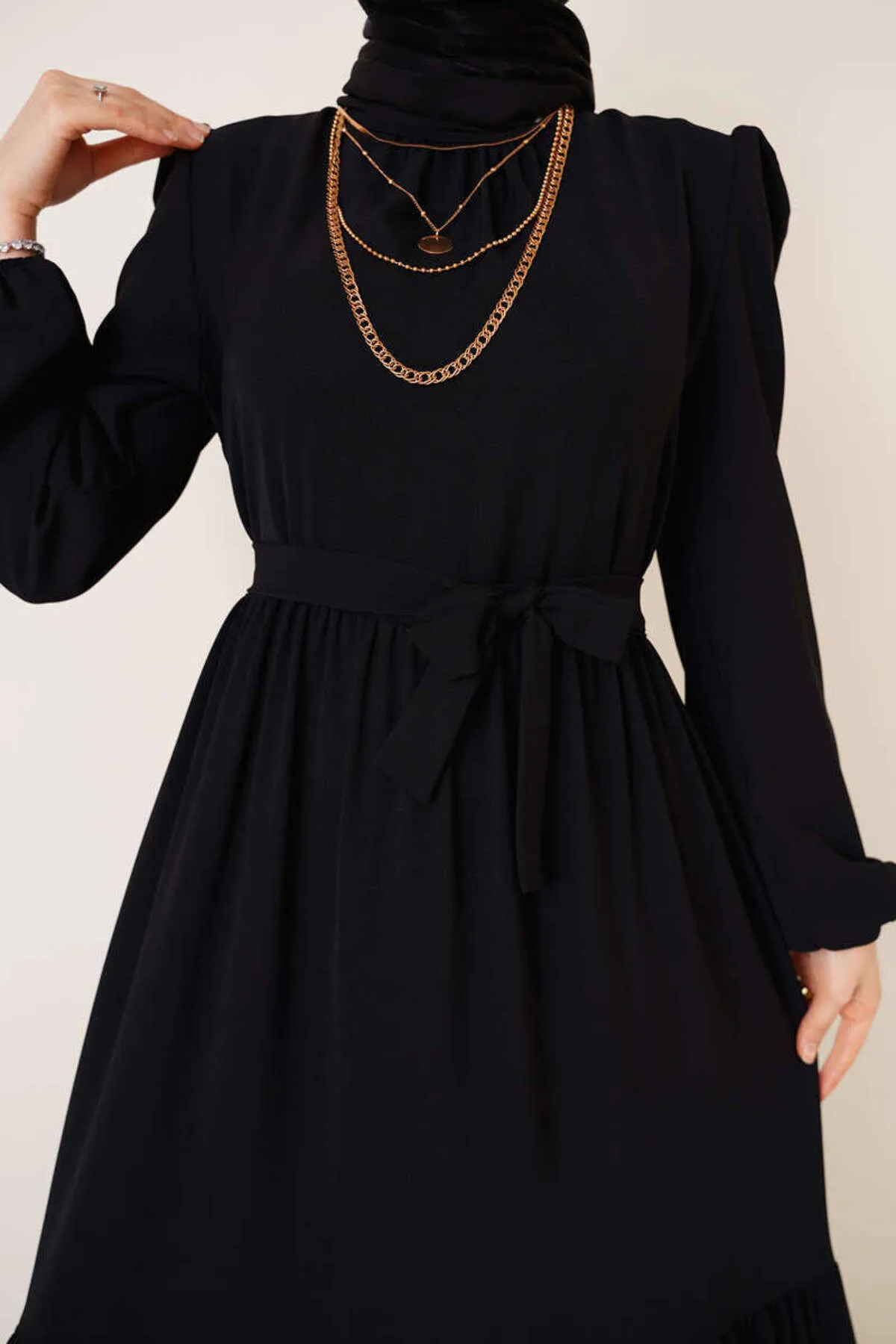 VOLT CLOTHİNG  Ayrobin-Kleid für Damen mit gerafftem Detail am Kragen