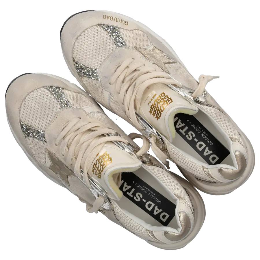 Golden Goose - Damenschuhe RUNNING DAD Kalbsleder Textil - beige