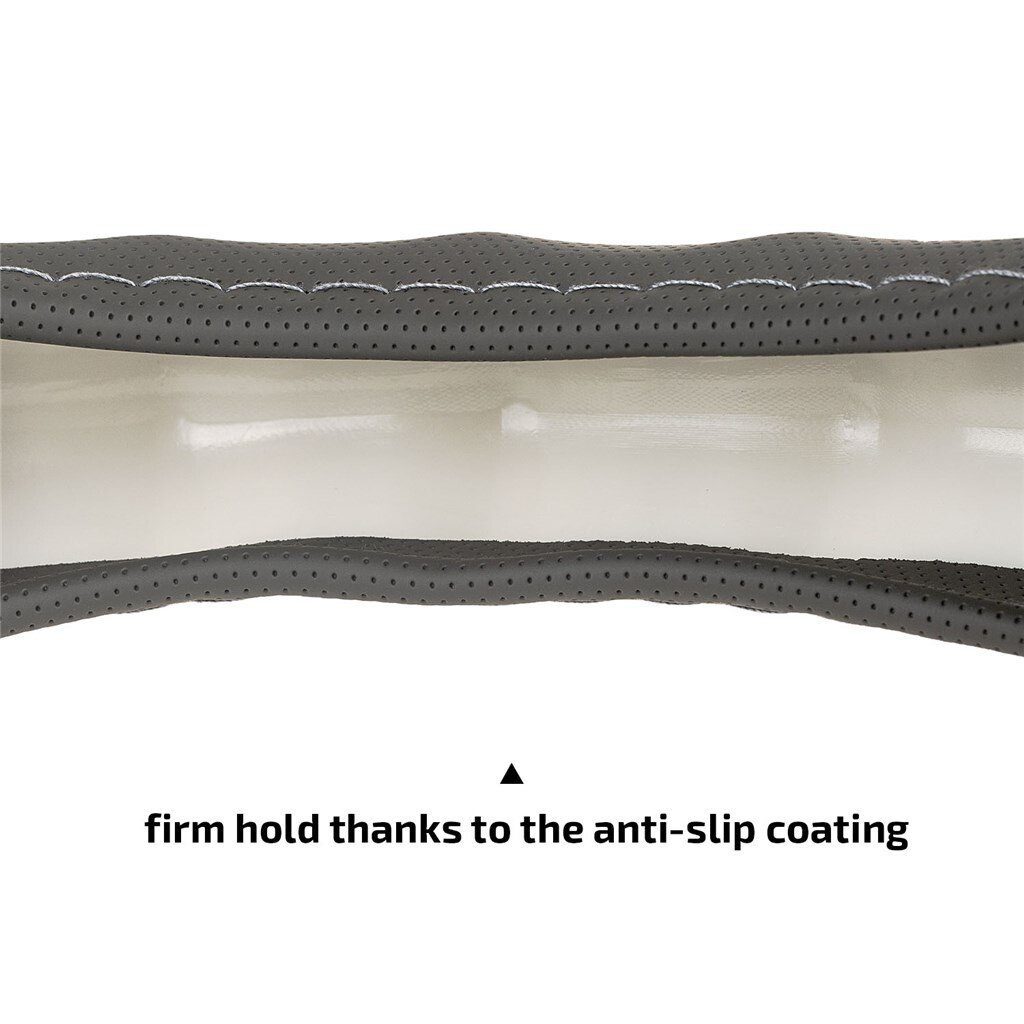 HEYNER Lenkradbezug Premium Lenkradhülle grau