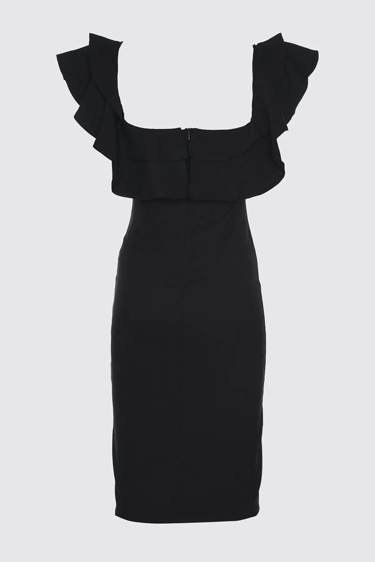 Trendyol Collection  Elegantes Abendkleid mit schwarzen Steinknöpfen TPRSS21EL1403