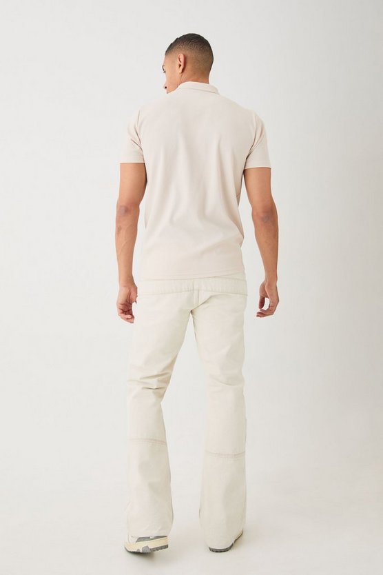 Slim-Fit Ottoman Poloshirt mit 1/4 Reißverschluss