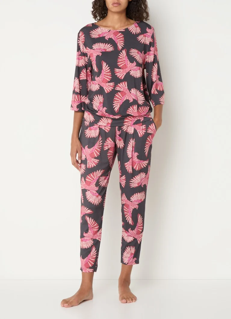 Mey Flying Bird pajama pants with print