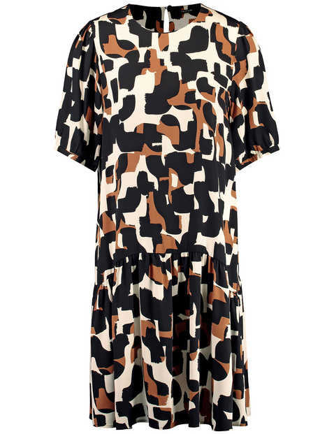 Kleid mit Puffärmeln und Volant