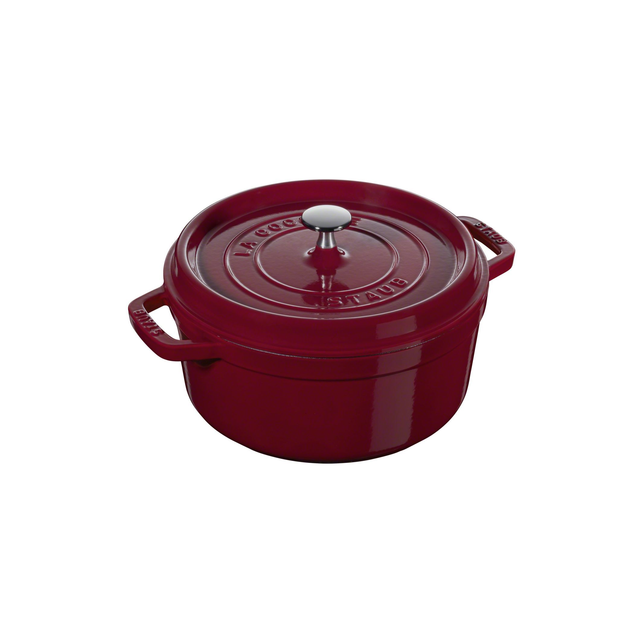 Cocotte 28 cm, rund, Bordeaux, Gusseisen