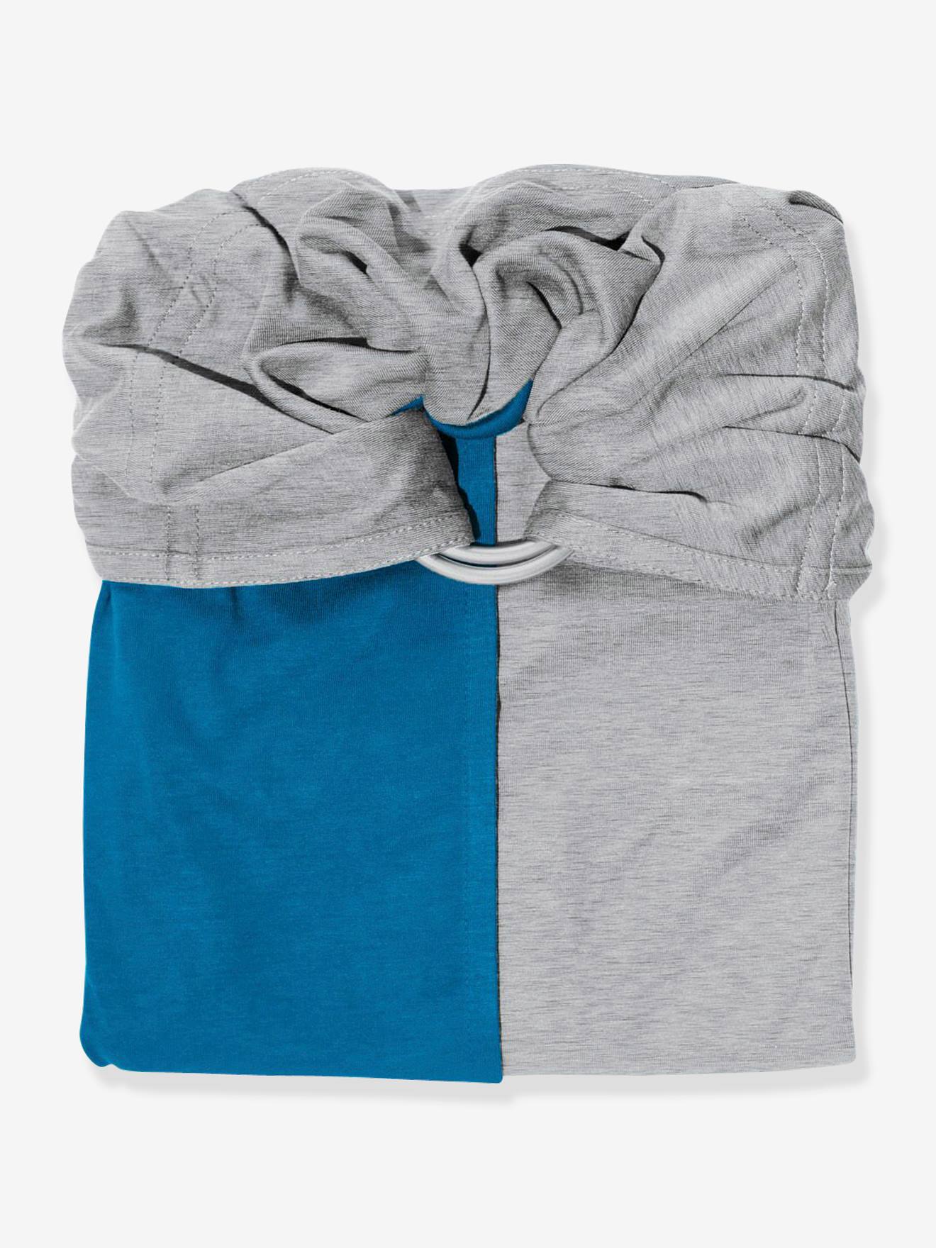 Petite écharpe sans noeud LOVE RADIUS chiné bleu canard