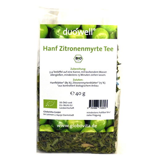 DUOWELL Hanf Zitronenmyrte Tee Bio  40 g  Tee