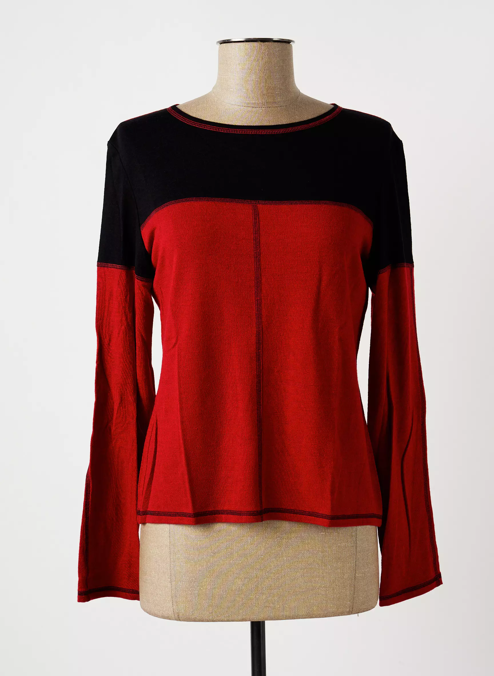 Meri Esca Tshirts Femme couleur rouge