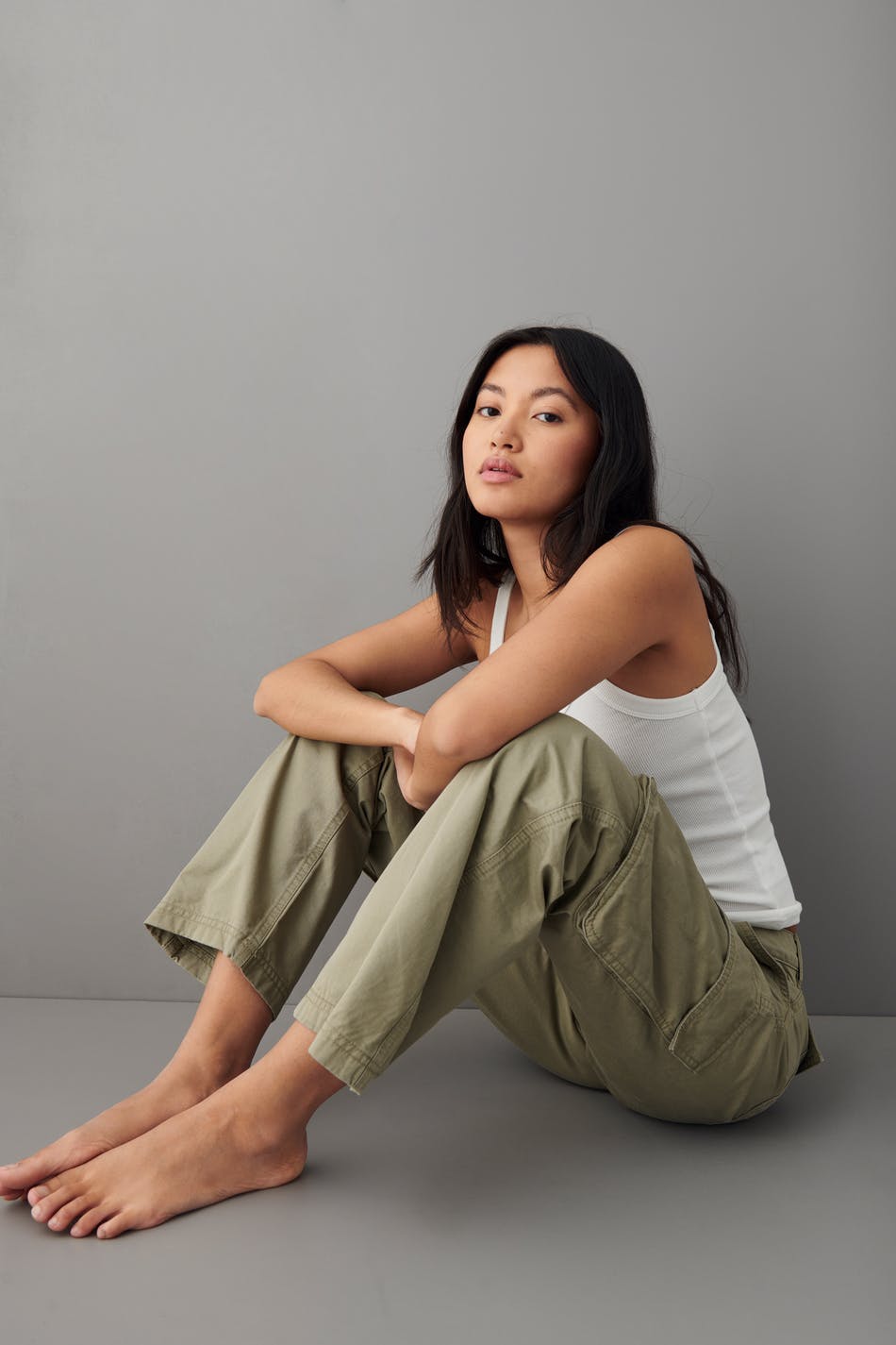 Low waist cargo jeans