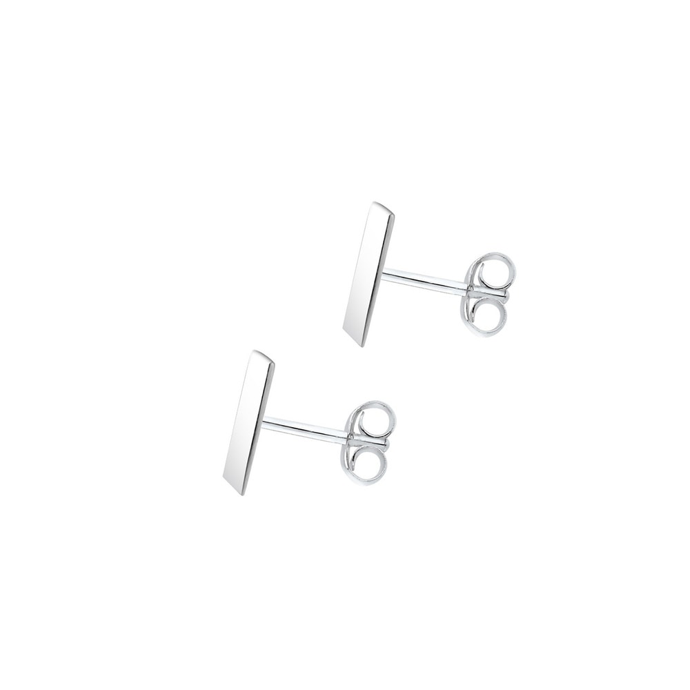 Elli Elli Boucles d'Oreilles Viereck Geo Minimal Trend Matt 925 Silber Angolare Boucles d'oreilles
