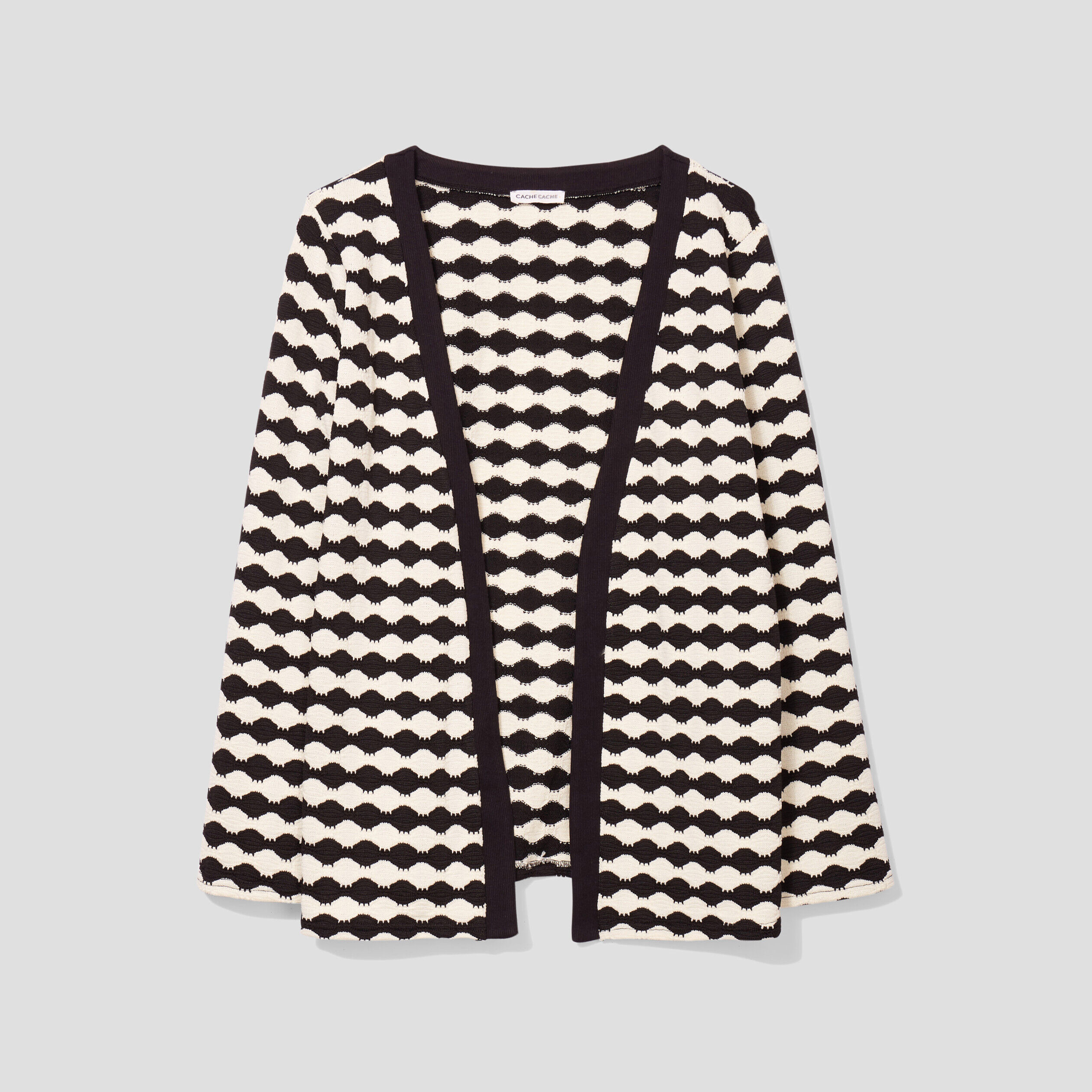 Veste évasée manches pagodes noir femme | Cache Cache
