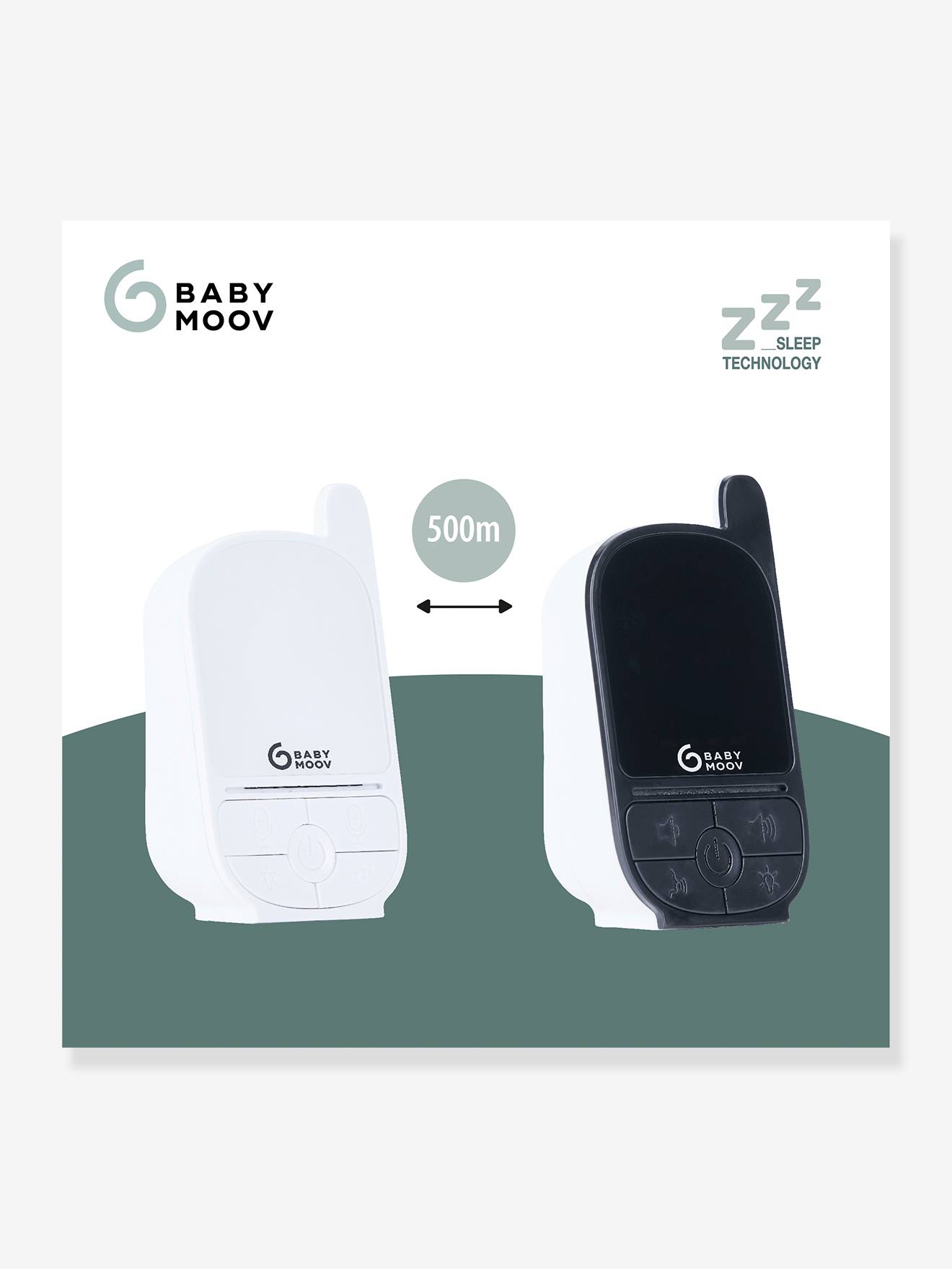 Ecoute-bébé BABYMOOV Handy Care noir blanc