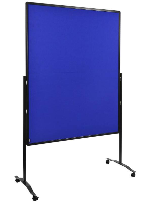 Legamaster PREMIUM PLUS Moderationswand klappbar, höhenverstellbar, Hoch- und Querformat, Filz, marineblau