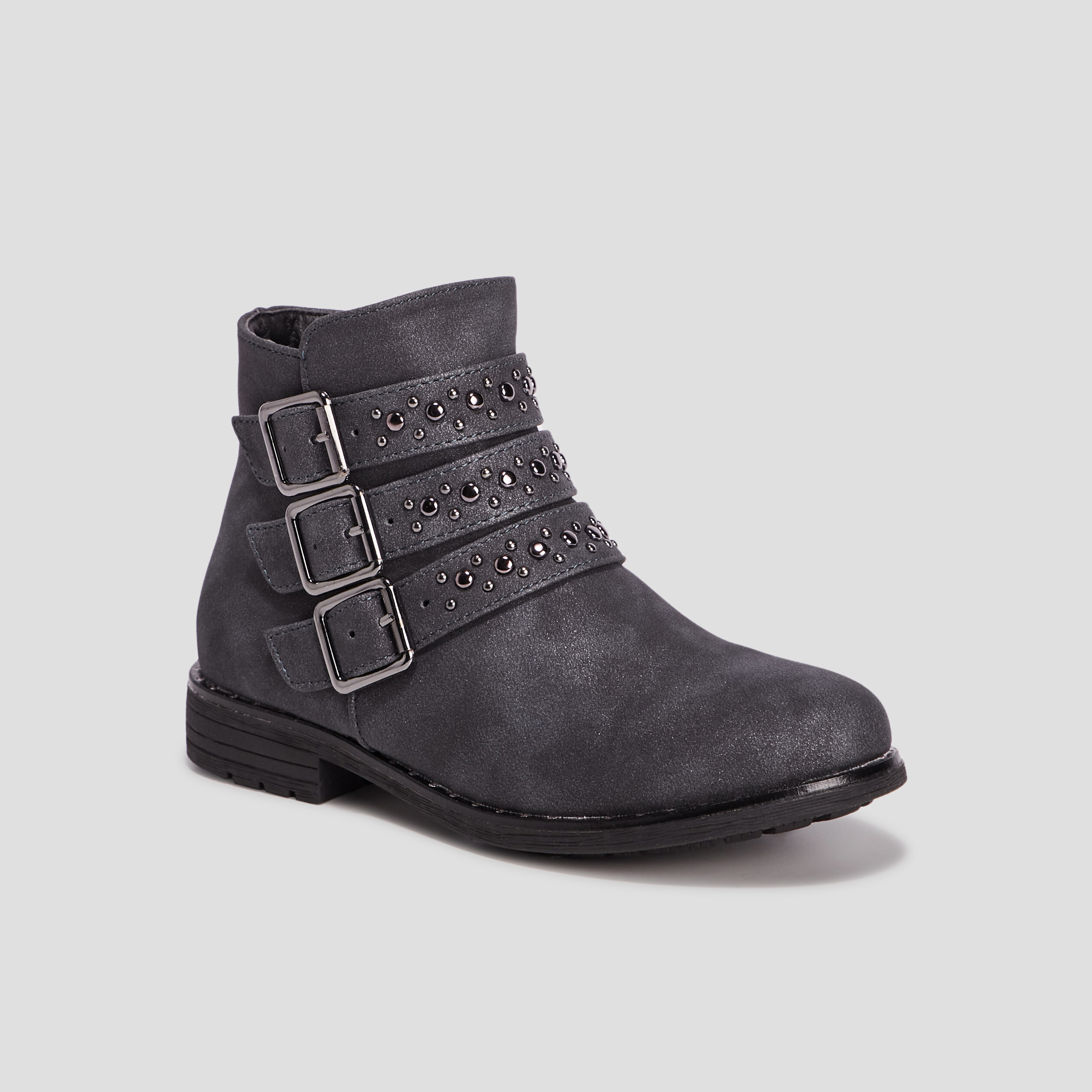 Bottines avec brides gris fille | La Halle