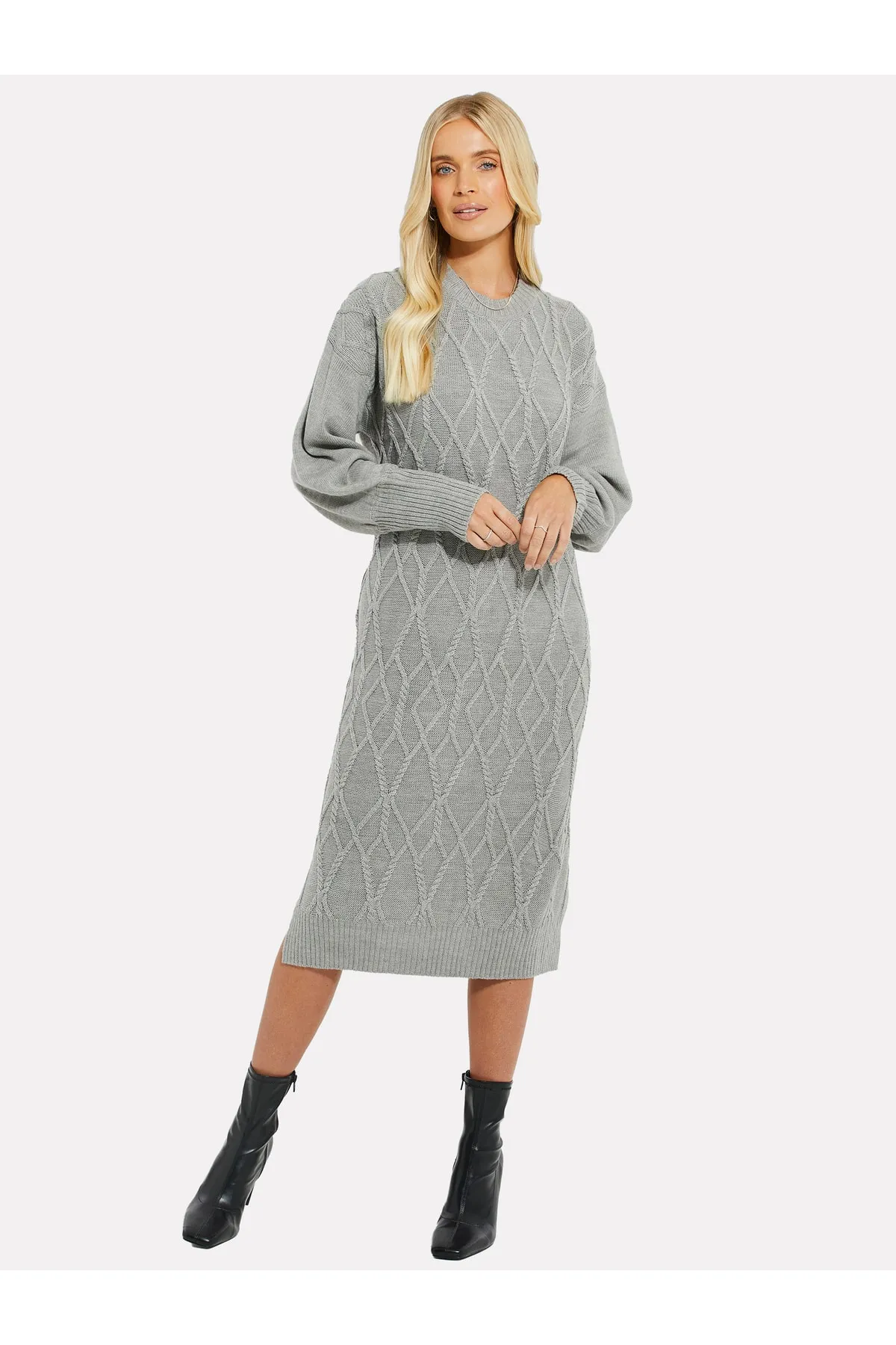 Threadbare  Strickkleid THB Harley Cable Knit Midi
