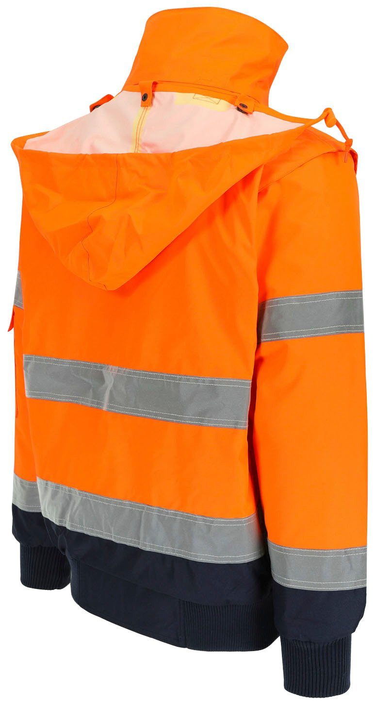 Herock Arbeitsjacke Tarvos HIGH VIZ Mit herausehmbarem Fleece-Bodywarmer und abnehmbaren Ärmeln und Kapuze