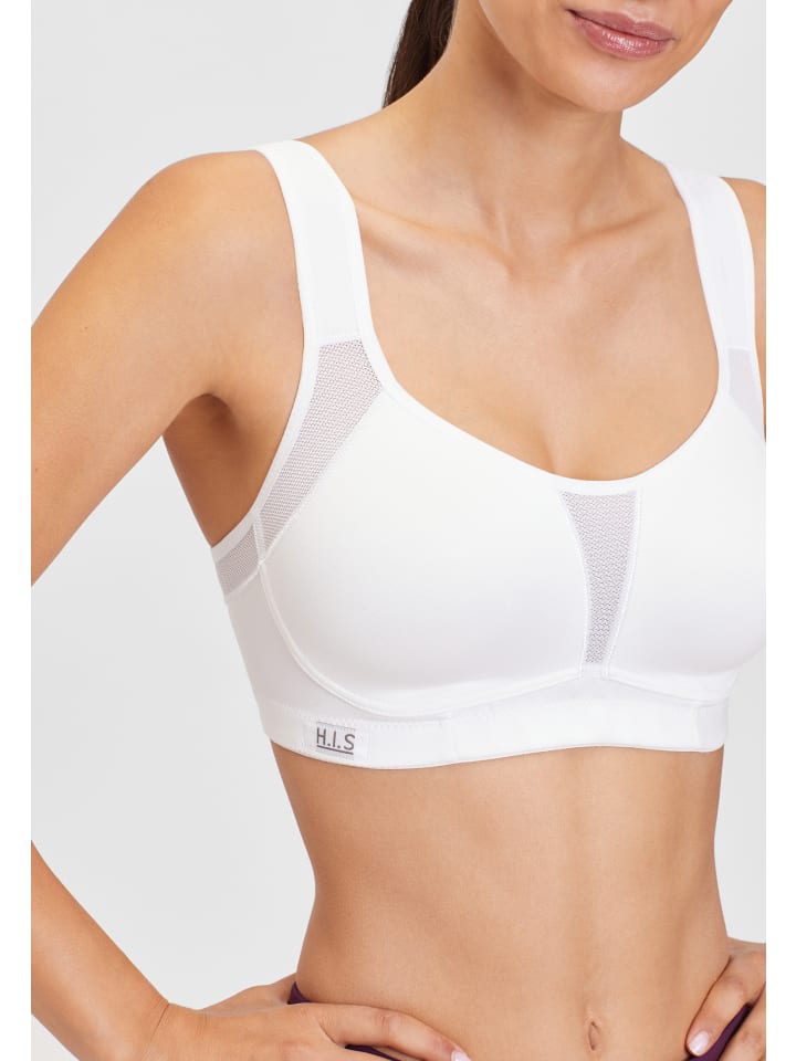 H.I.S Sport-BH in weiß günstig kaufen