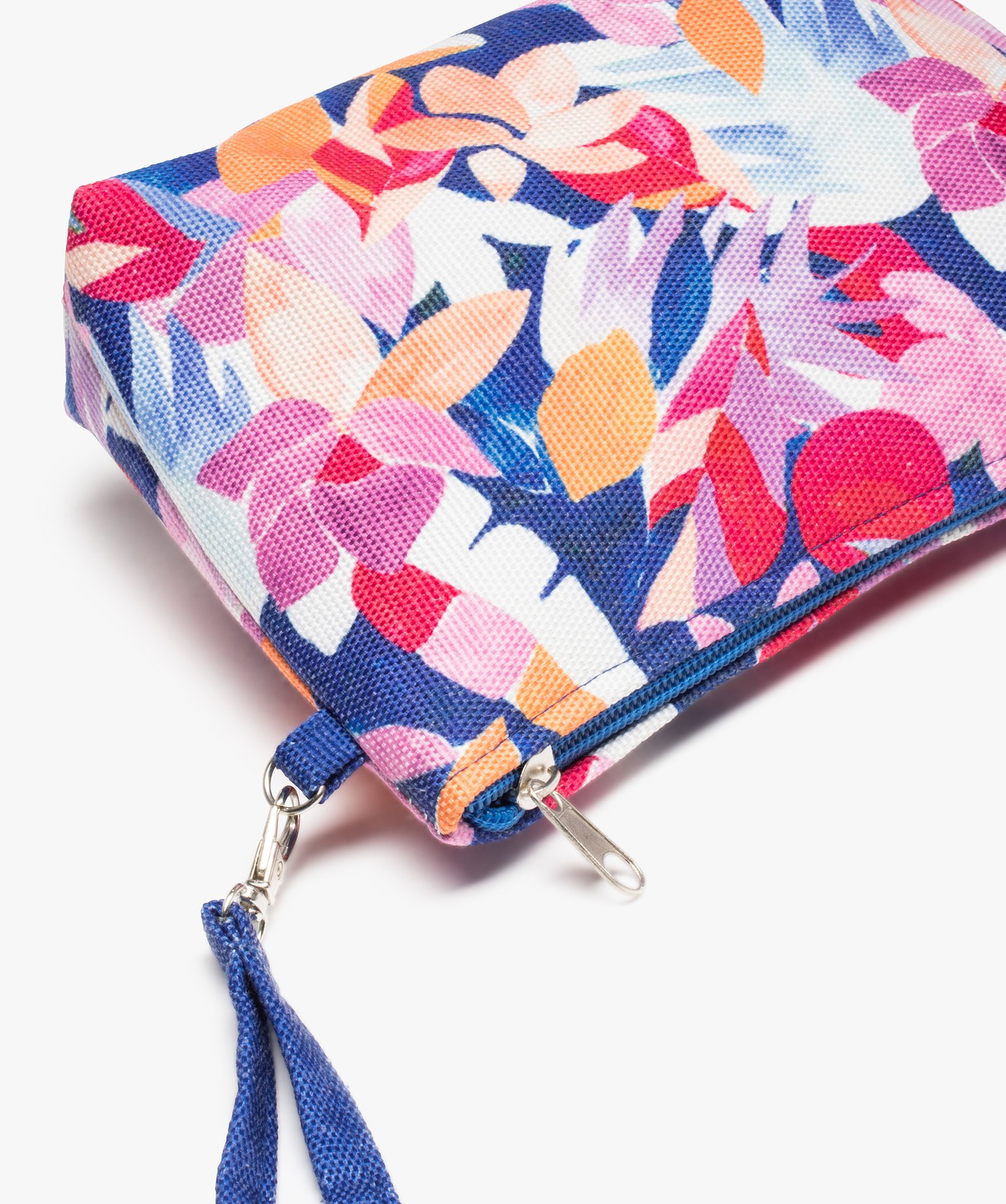 Sac de plage à motif feuillage avec pochette zippée amovible multicolore | GEMO