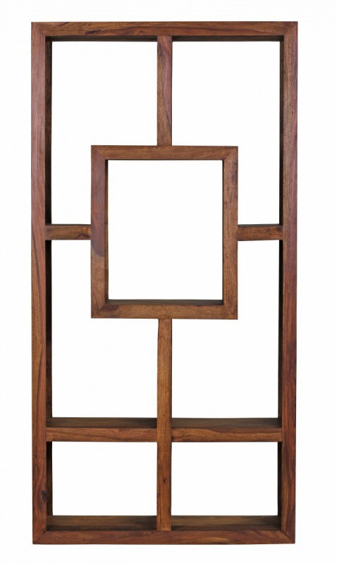 Wohnling Design Massives Bücherregal Sheesham 180 x 90 x 35 cm Massivholz