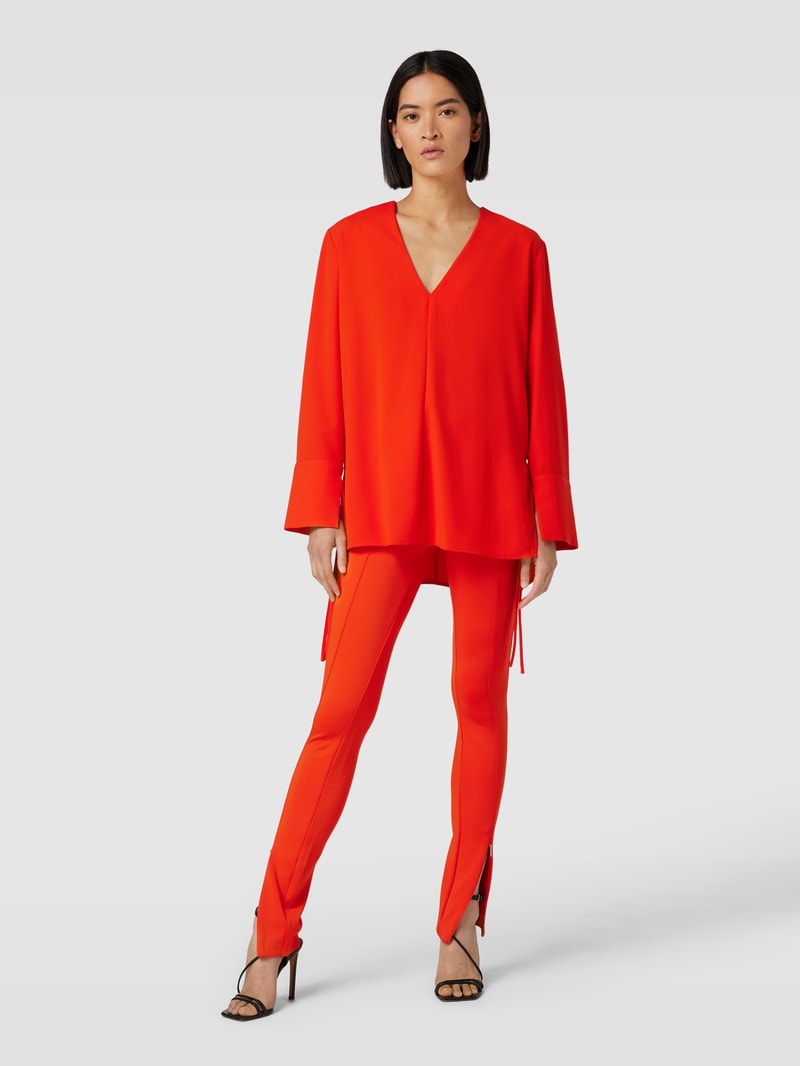 Leggings mit elastischem Bund in rot