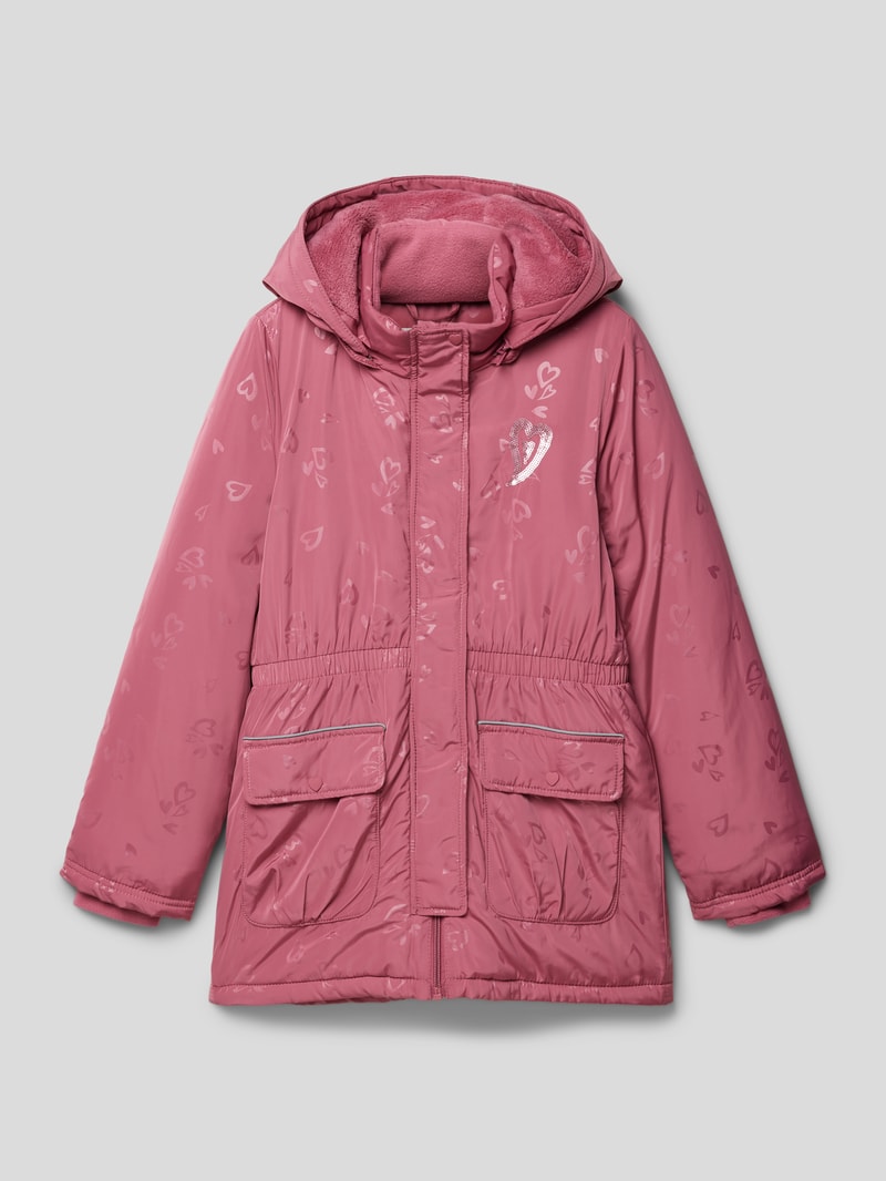 Jacke mit Allover-Motiv-Print in pink