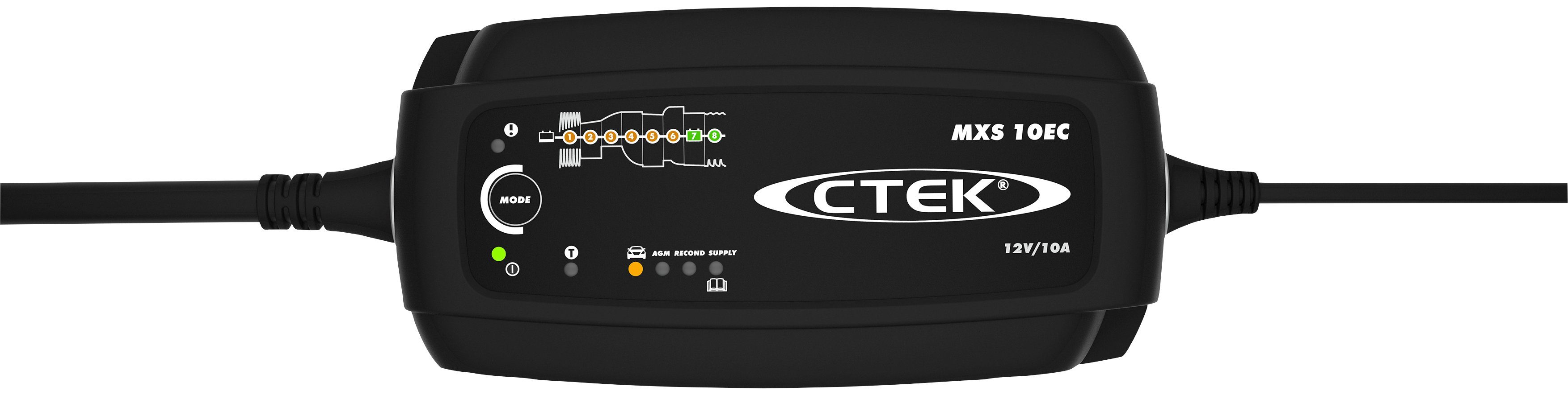 CTEK MXS10EC Batterie-Ladegerät (Vollautomatischer, 8-stufiger „Connect and forget“-Ladevorgang)