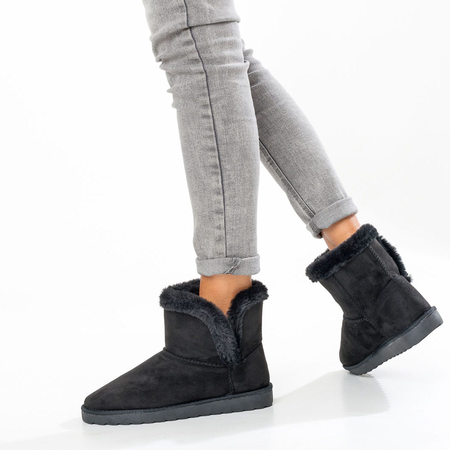 Boots noir fourré